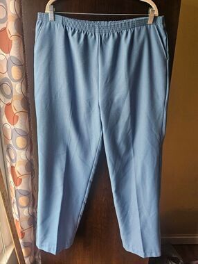 Salon Studio Light Blue Elastic-Waist Pants Size 16